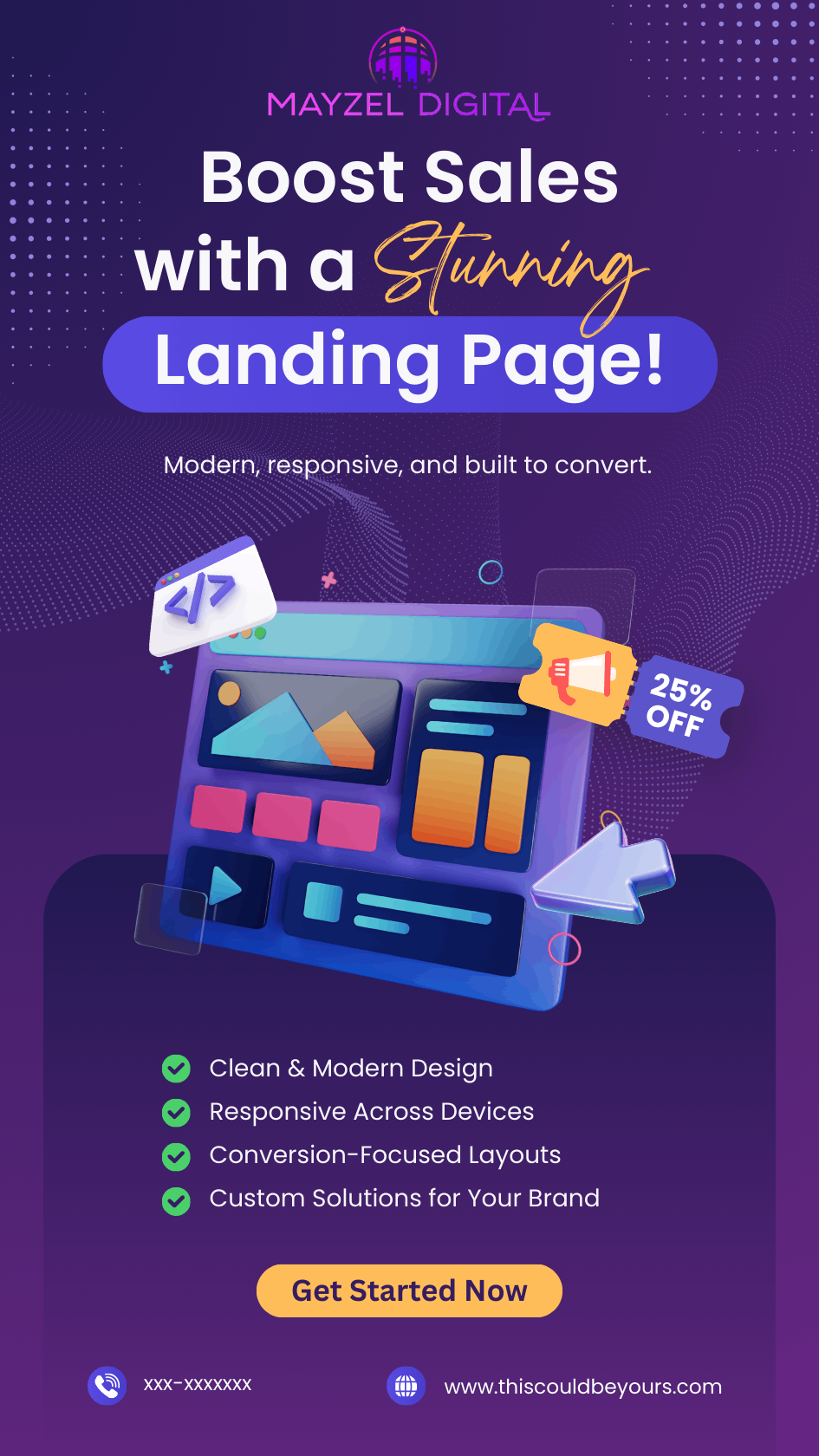 Single Landing Page Example